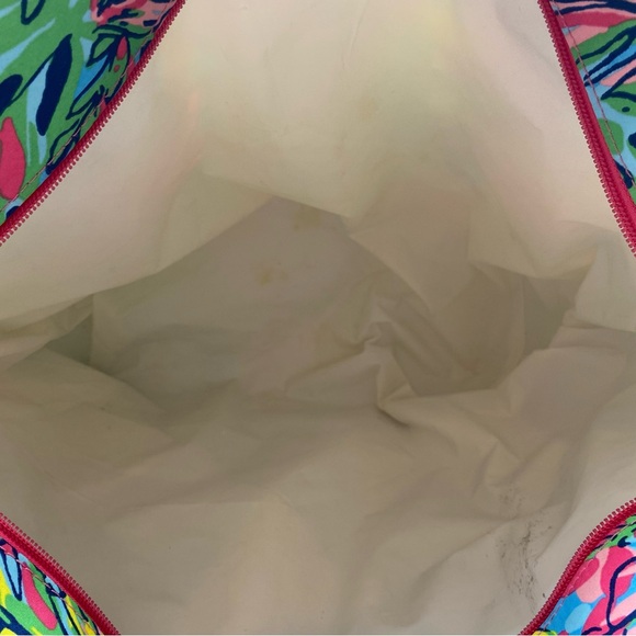 Lilly Pulitzer Beach Bag Large Insulated Tote Colorful Vibrant Shoulder Bag - Picture 14 of 15